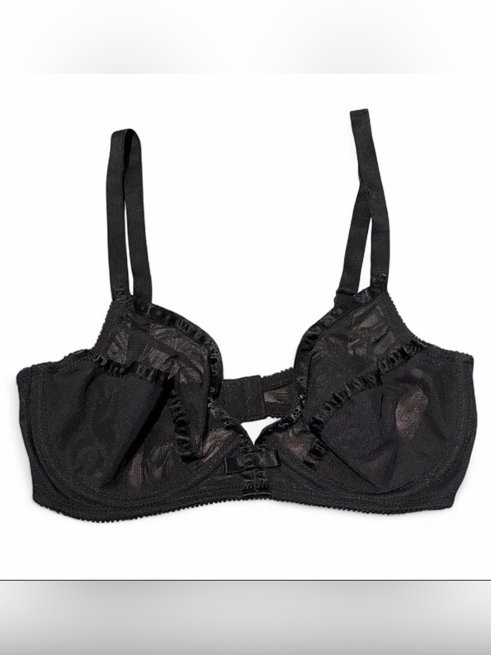 Vintage Victoria’s Secret Sz 34C Black Mesh Bra